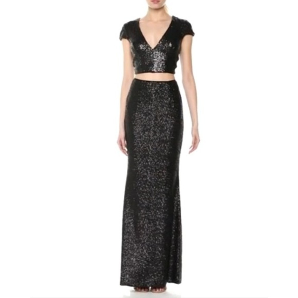 Dress the Population Cara sequin 2 piece skirt set Sz S